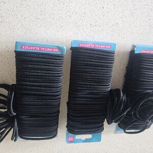 Ouchless Hair Elastics 345 Count Black, Tangle-Free, Ponytail Holder